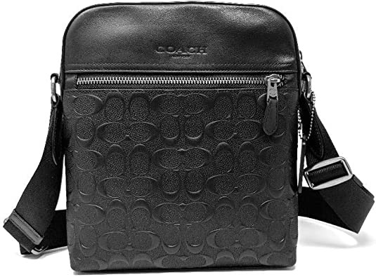 Coach Houston Flight Bag, Signature Leather Black